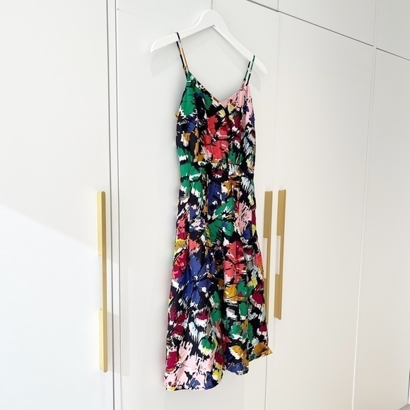 jcrew Silk Floral brushstroke Dress - Picture 4 of 13